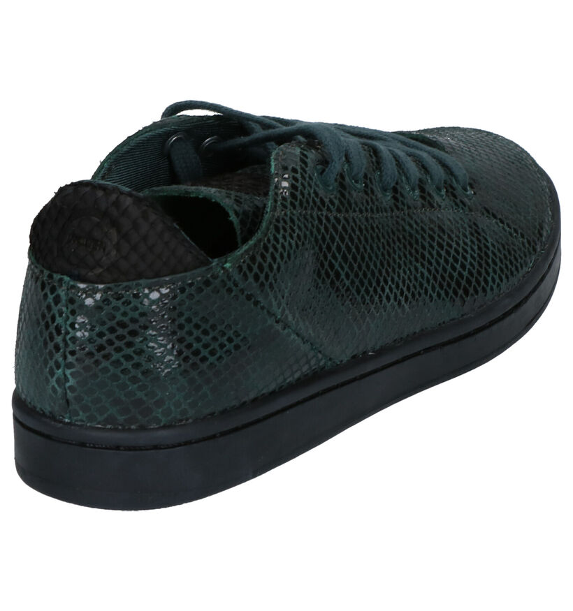 Woden Chaussures à lacets en Vert foncé en verni (254191)