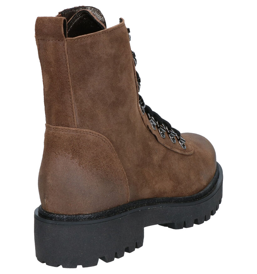 Hip Boots à lacets en Marron en daim (259709)