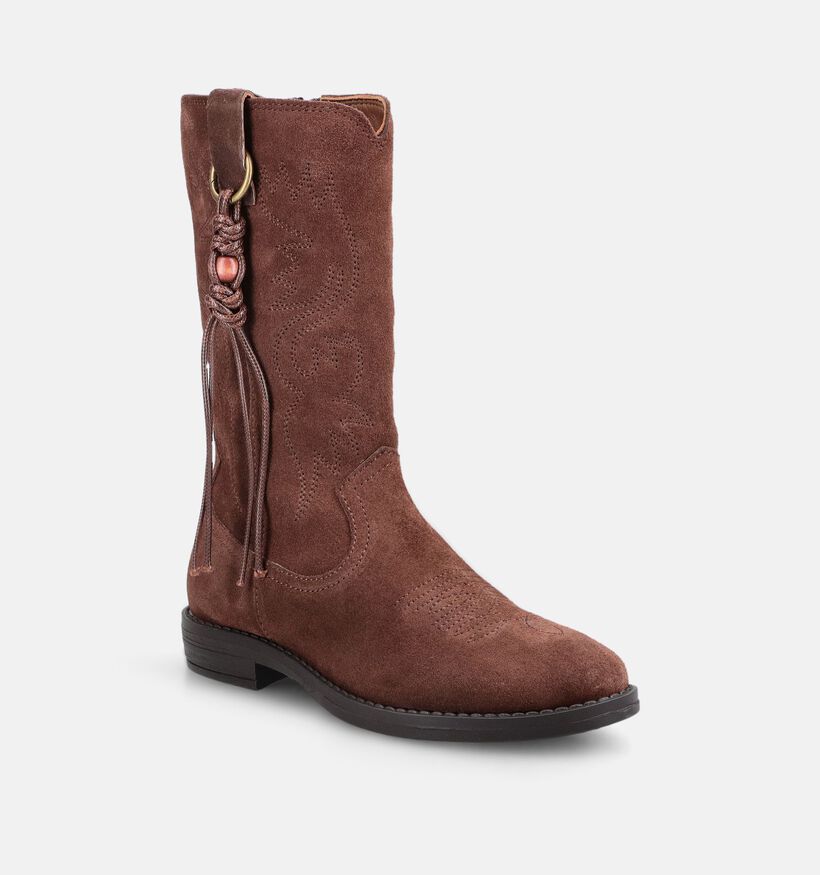 Milo & Mila Lange Cowboylaarzen Bruin voor meisjes (378900)