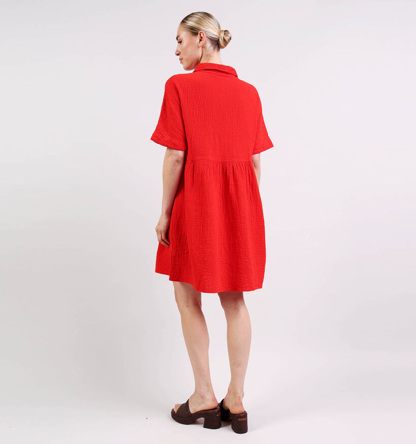 Pieces Sastina Robe mi-longue en Rouge pour femmes (369192)