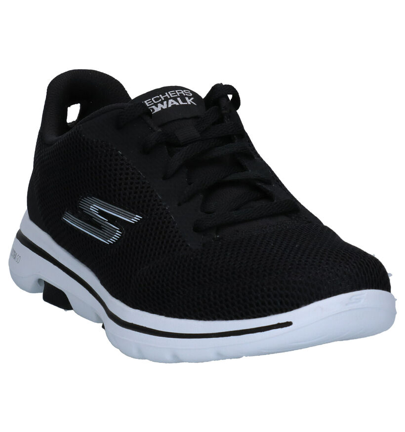 Skechers Go Walk Zwarte Sneakers in stof (266893)