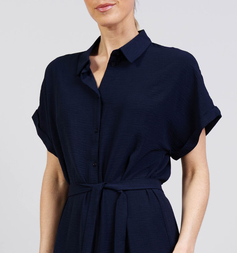 Vila Jacota Robe mi-longue en Bleu fonc&eacute; pour femmes (374282)
