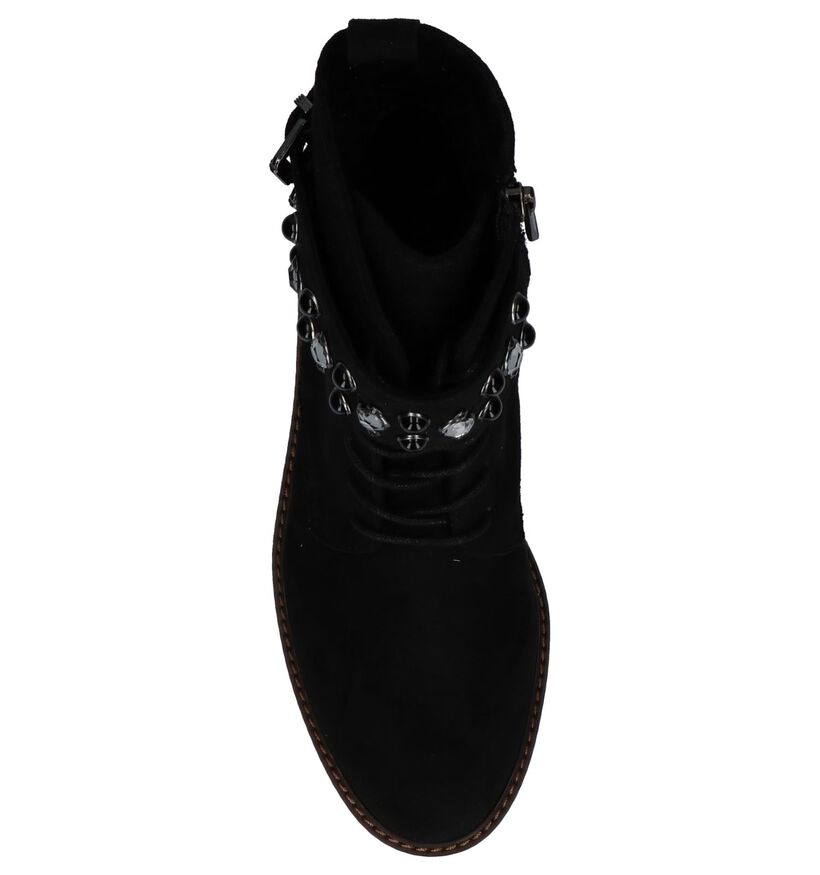 Zwarte Boots met Veters Marco Tozzi in stof (222099)