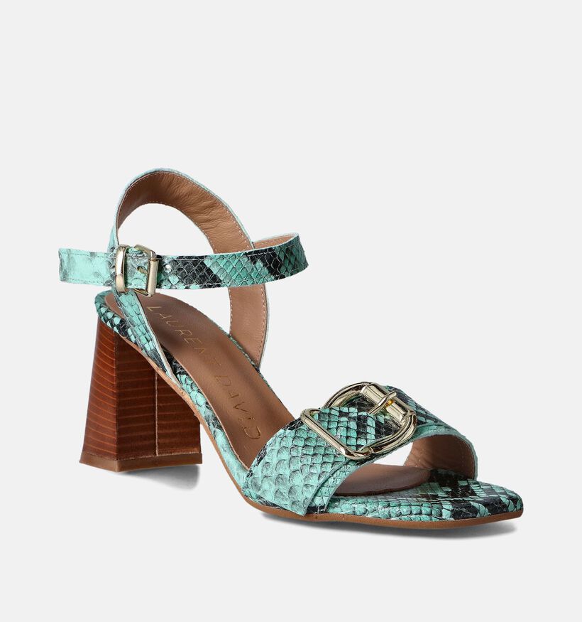 Laurent David Groene Sandalen met hak voor dames (357863)
