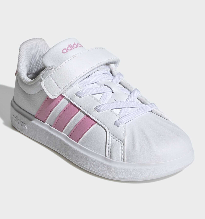 adidas Streettalk Baskets basses en Blanc/Rose pour filles (375482)