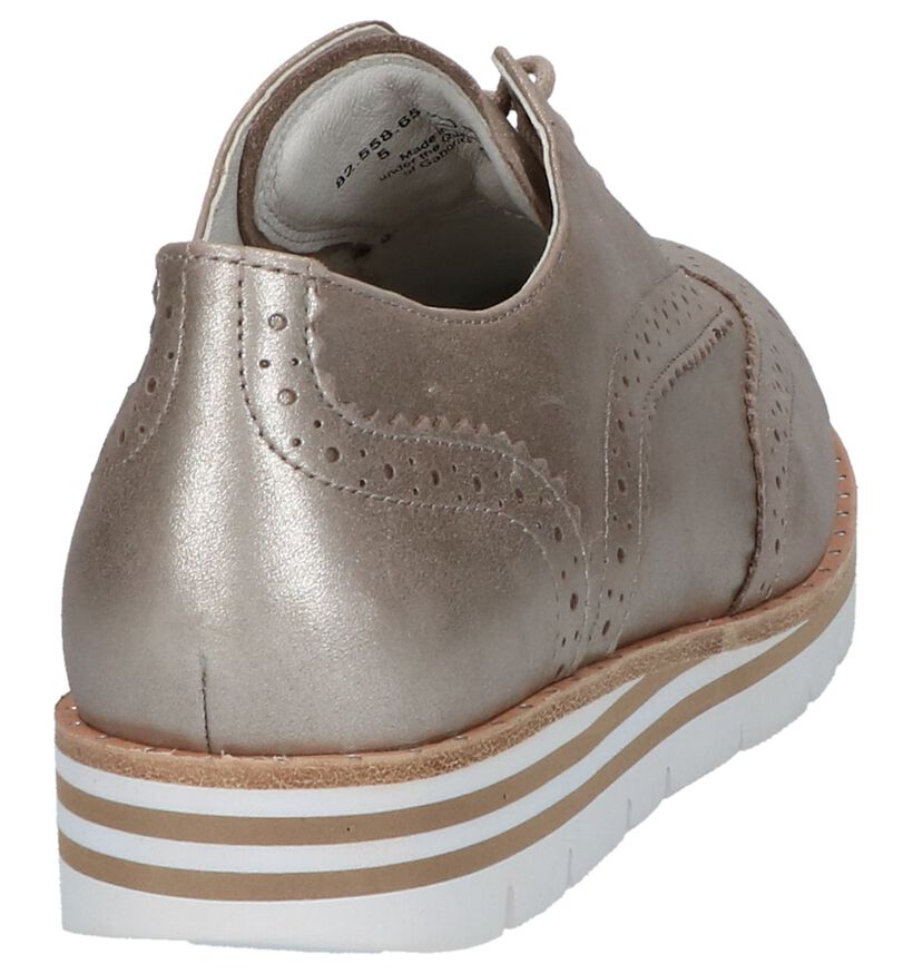 Rose Gold Oxford Veterschoenen Gabor Optifit in nubuck (216123)