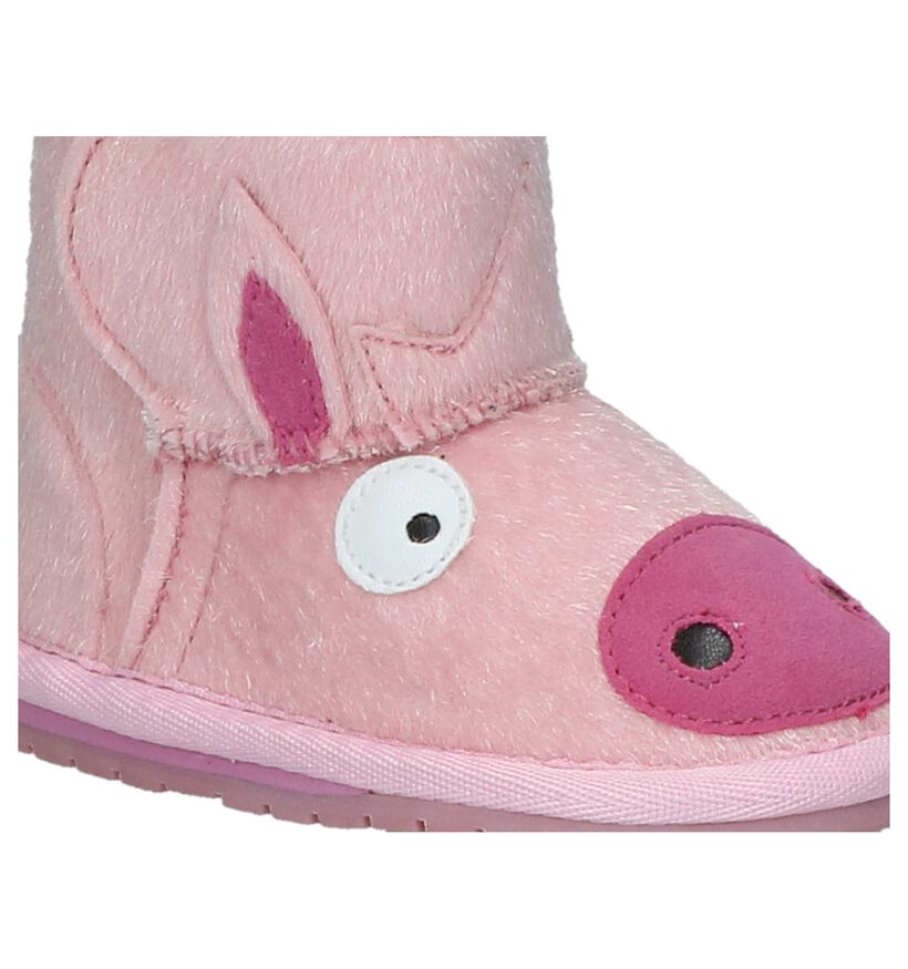EMU Piggy Walker Lichtroze Boots met Velcro in faux fur (231516)