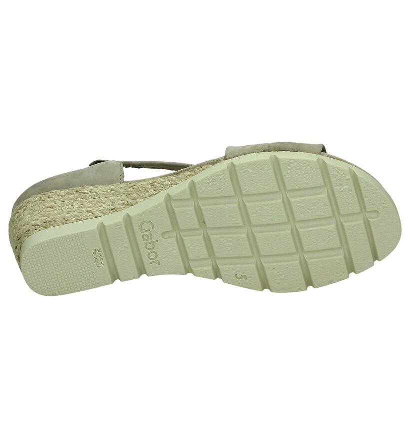 Gabor Donker Grijs Sandalen met Sleehak, , pdp