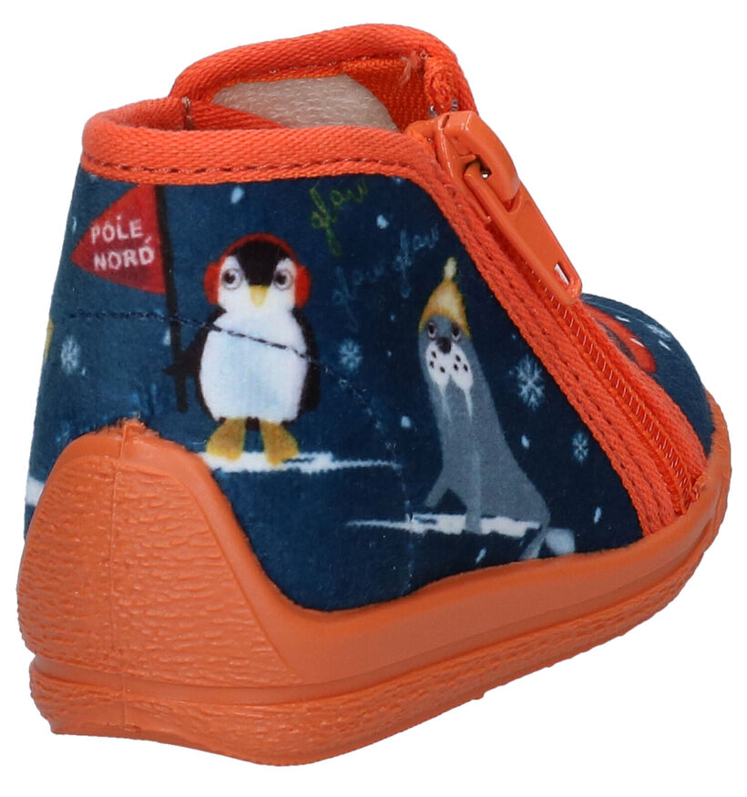 Bellamy Manoir Twins Blauwe Pantoffels in stof (299240)