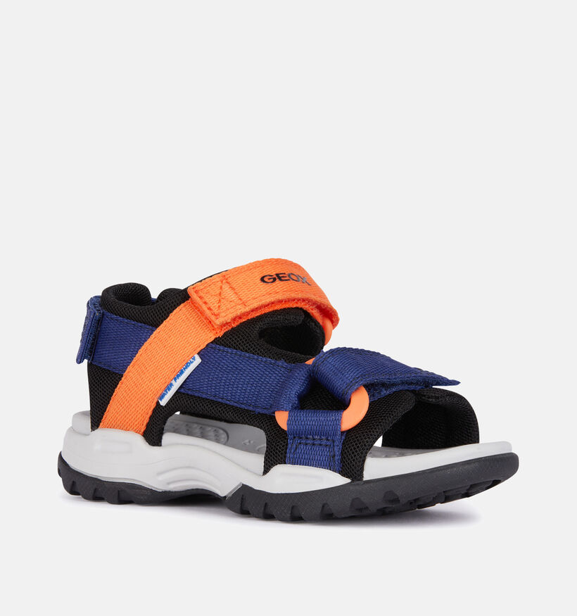 Geox J Borealis Sandales en Bleu fonc&eacute; pour gar&ccedil;ons (368867)