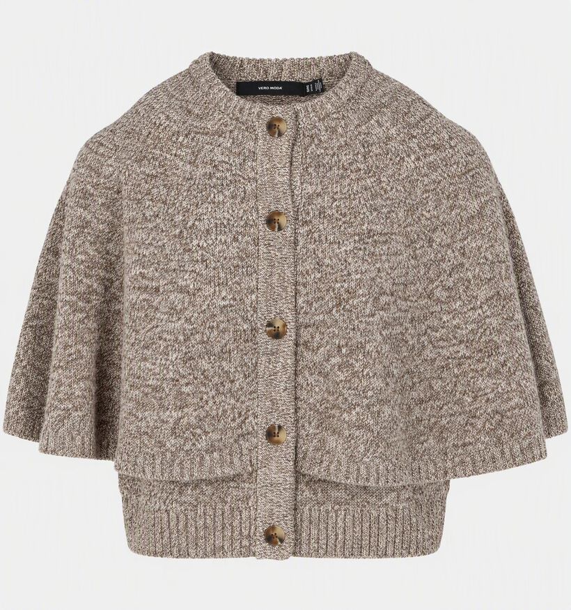 Vero Moda Faith Melange Bruine Cape Cardigan voor dames (379676)