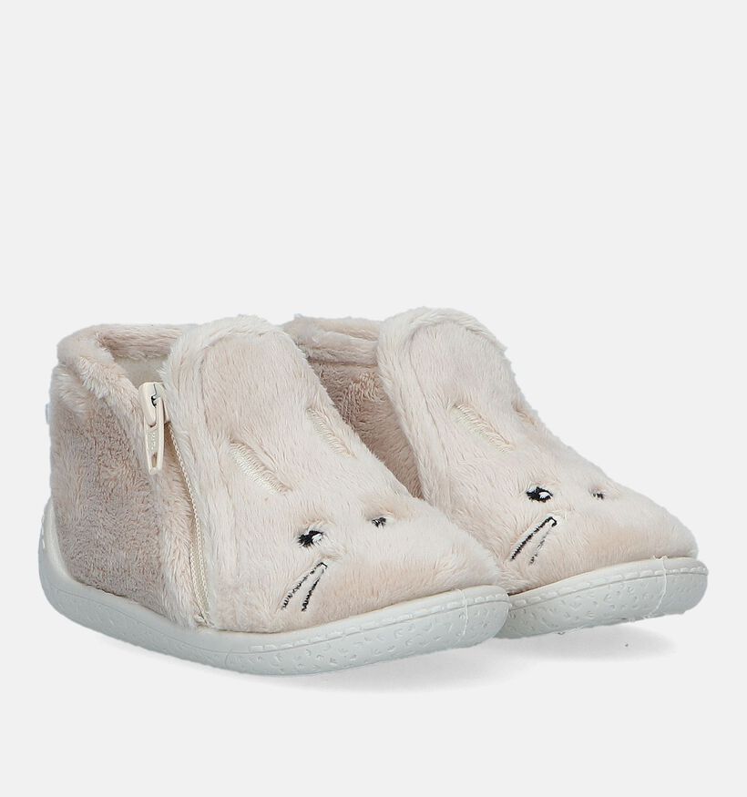 Milo & Mila Beige Babypantoffels voor meisjes (332273)