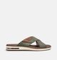 Rieker Nu-pieds casual en Vert kaki pour hommes (370519)