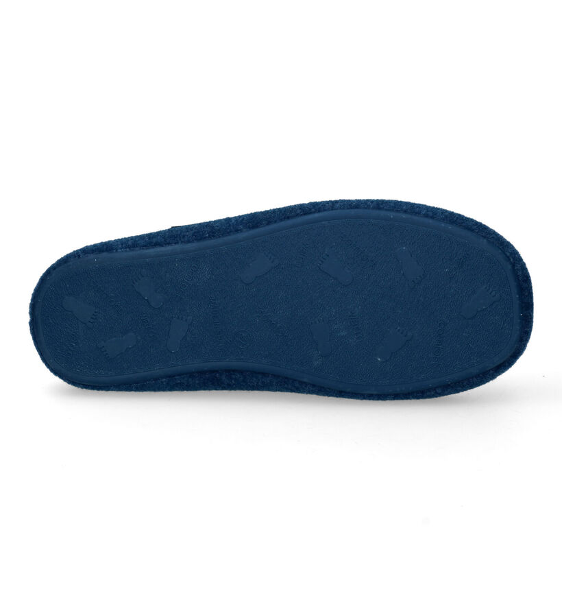 Scapa Pantoufles ouvertes en Bleu foncé en textile (317113)