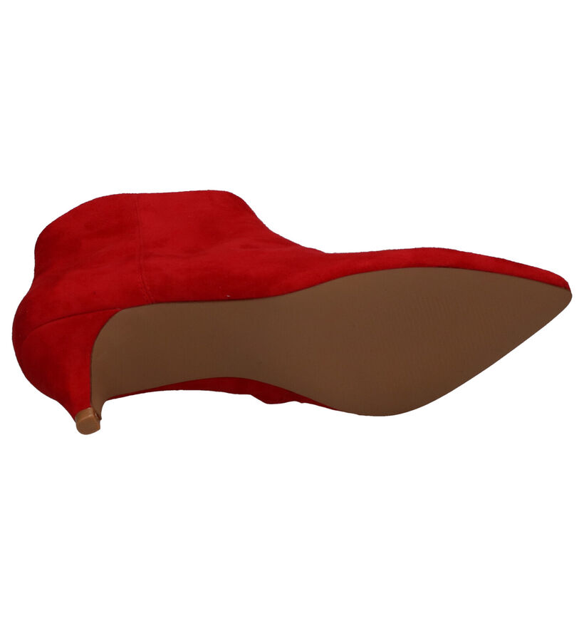 Steve Madden Lucinda Rode Enkellaarzen in daim (256081)