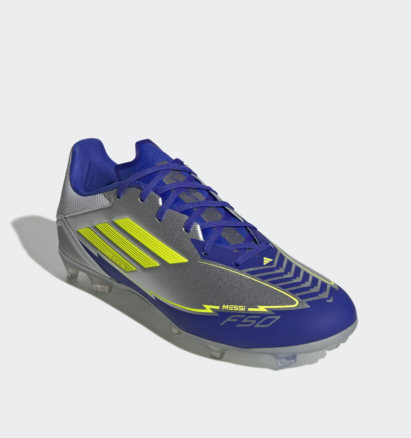 adidas F50 League Chaussures de foot en Argent/Bleu pour hommes (366388) - pour semelles orthopédiques