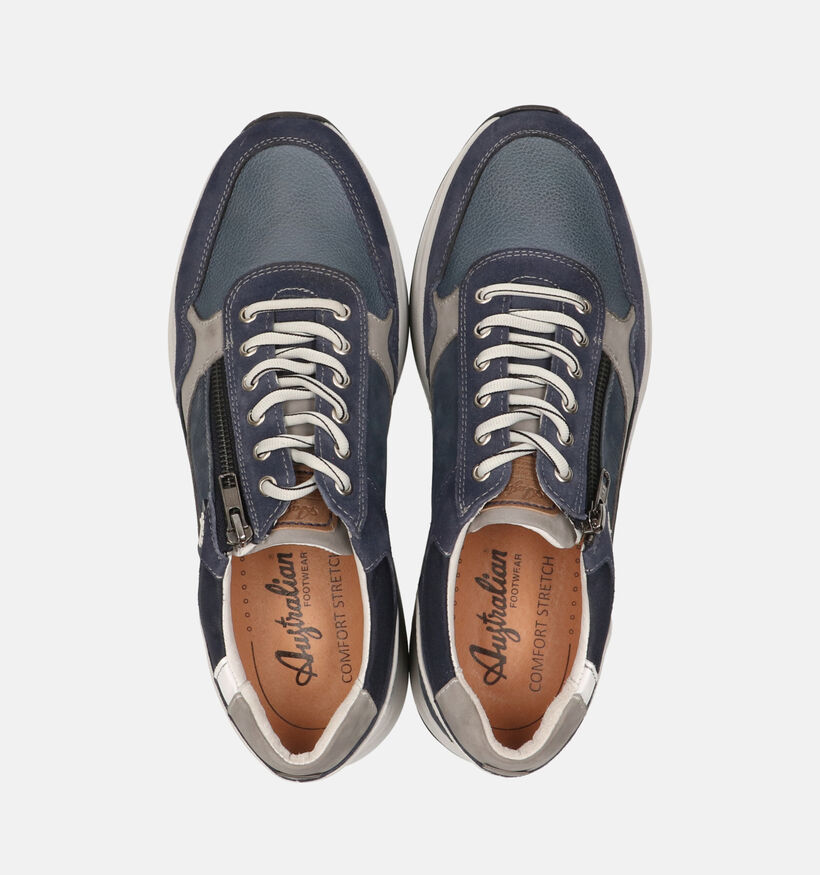 Australian Connery Blauwe Rits-Veterschoenen voor heren (369706) - geschikt voor steunzolen