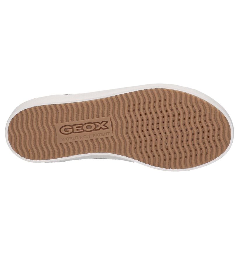 Donker Beige Geox Veterschoenen in stof (210503)