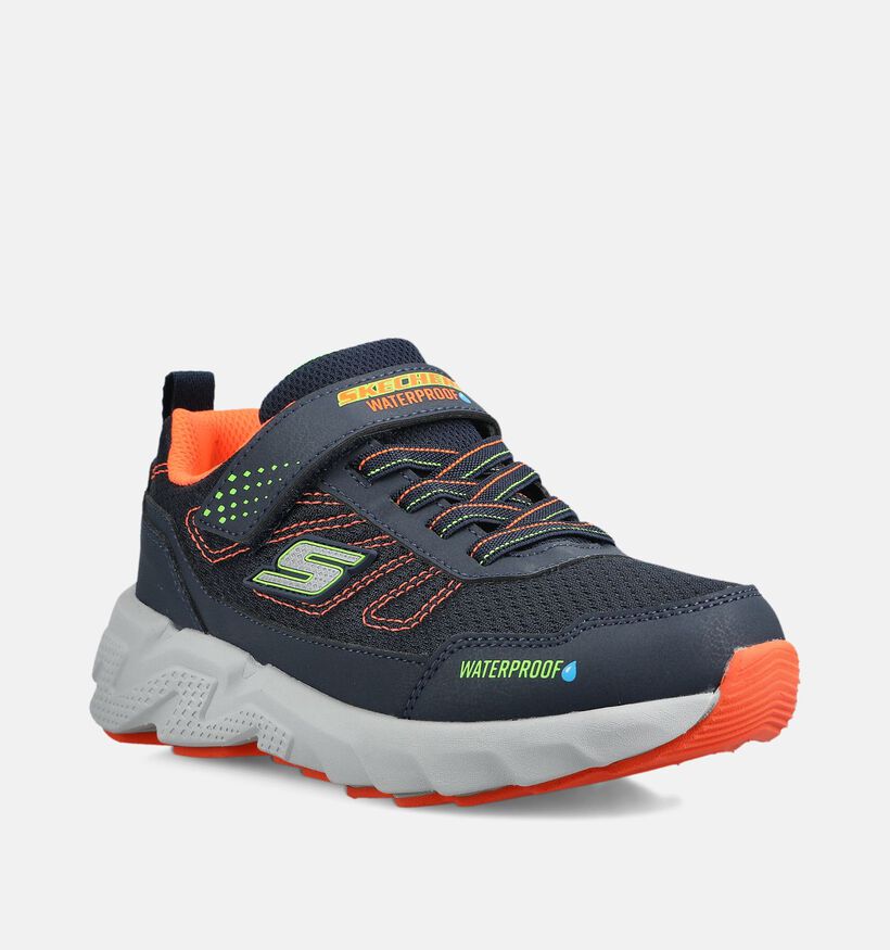 Skechers Elite Sport Tread Aquavek Baskets basses en Bleu fonc&eacute; pour filles, gar&ccedil;ons (376849)