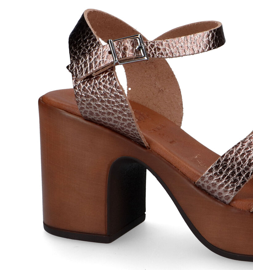 Oh My Sandals Sandales à talons en Bronze pour femmes (321779)