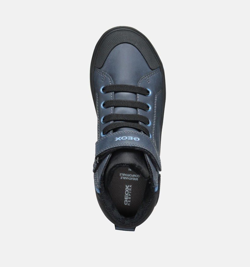 Geox Gisli Chaussures hautes en Bleu foncé/Noir pour garçons (360360) - pour semelles orthopédiques
