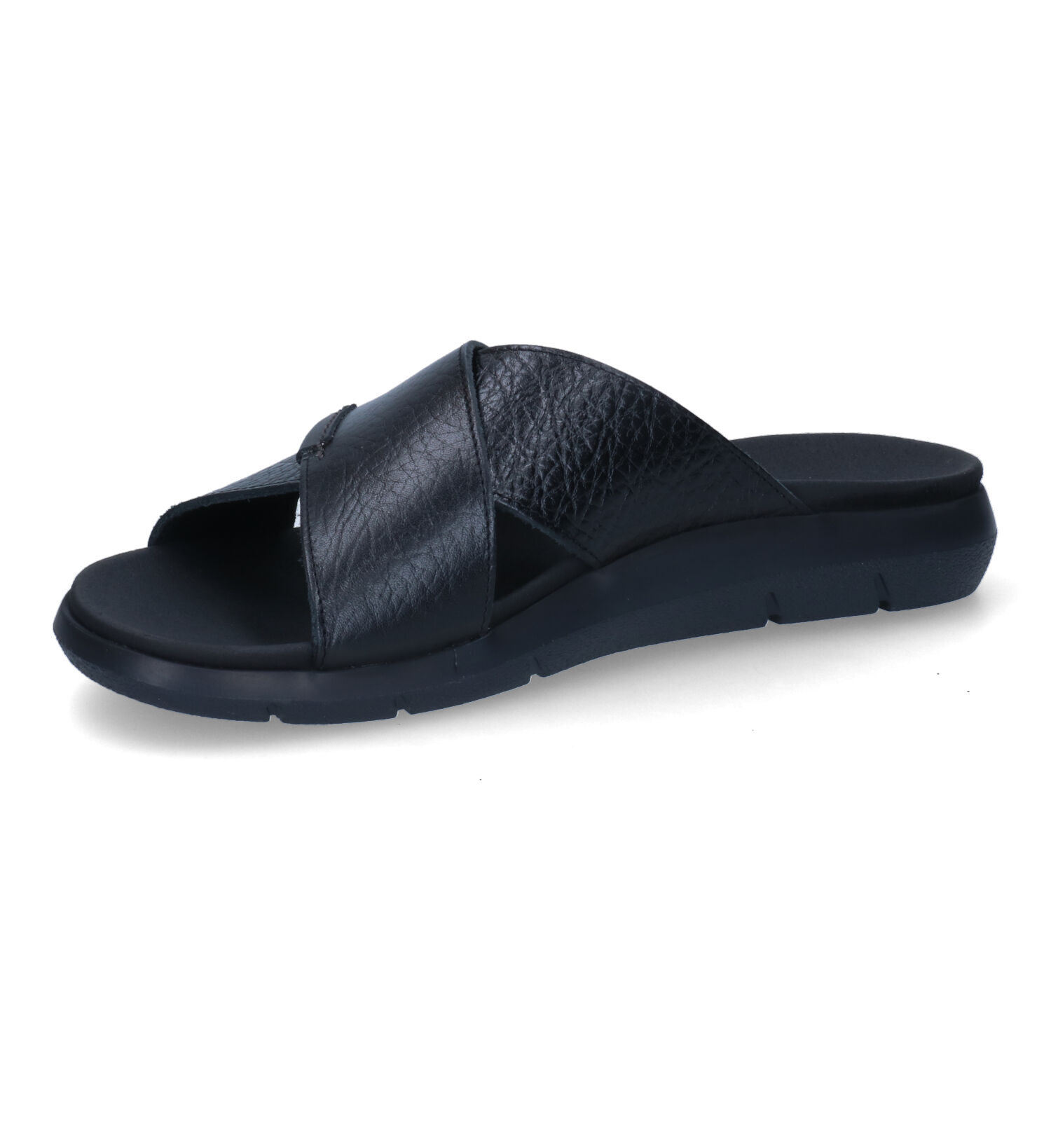 Mephisto Conrad Buffalo Zwarte Slippers Heren Slippers Online op TORFS.BE