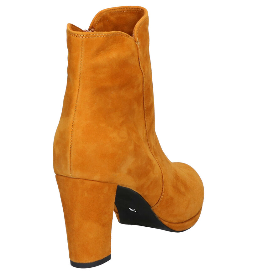 Hampton Bays Bottillons à talons en Jaune foncé en daim (257603)