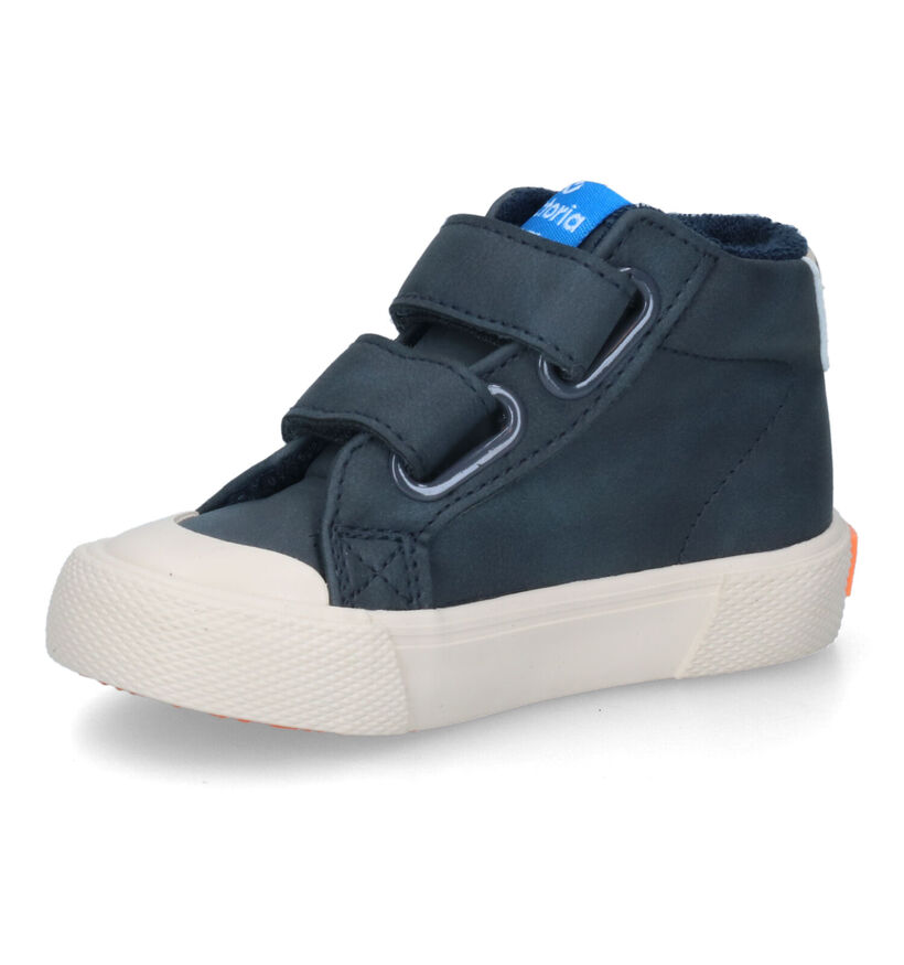Victoria Blauwe Velcroschoenen in kunstleer (315545)