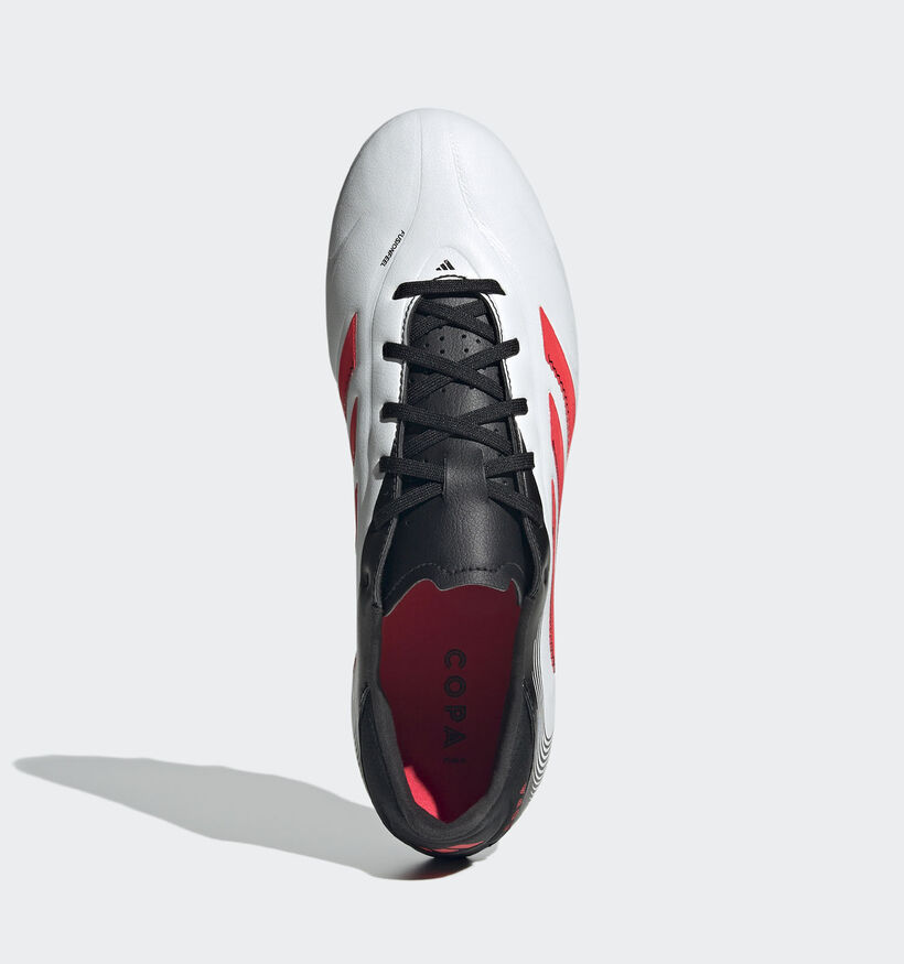 adidas Copa Pure III League Chaussures de foot en Blanc/Noir pour hommes (366390) - pour semelles orthopédiques