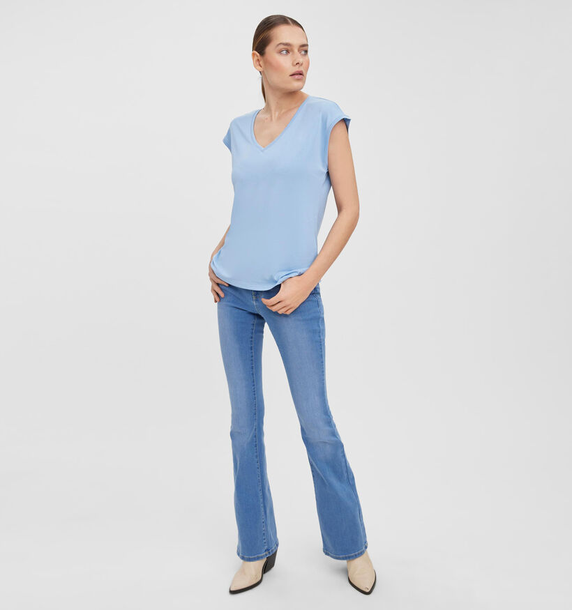 Vero Moda Filli T-shirt en Bleu pour femmes (337250)