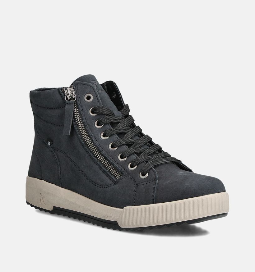 Rieker Sport Baskets montantes en Bleu fonc&eacute; pour femmes (379873) - pour semelles orthop&eacute;diques