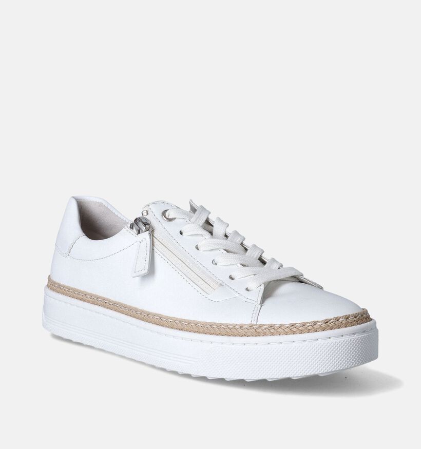 Gabor Witte Veterschoenen voor dames (355009) - geschikt voor steunzolen
