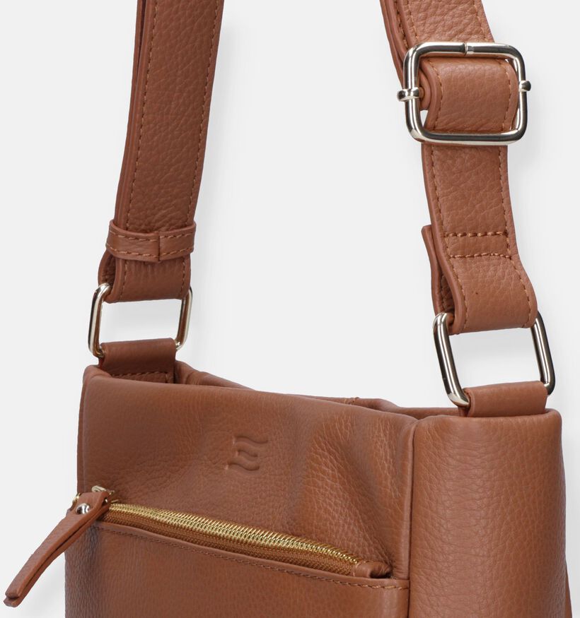 Crinkles Cognac Crossbody Tas voor dames (324985)