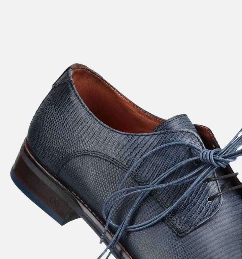 Ambiorix Jurassic Chaussures classiques en Bleu fonc&eacute; pour hommes (381999)