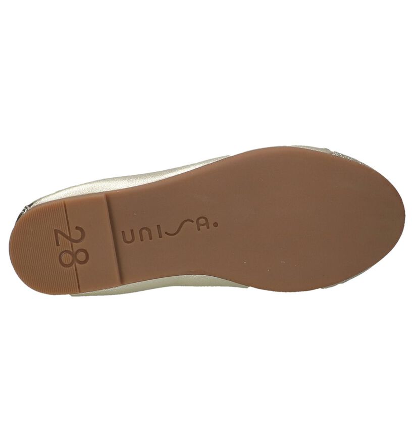 Unisa Dino Gouden Ballerina's in leer (272459)