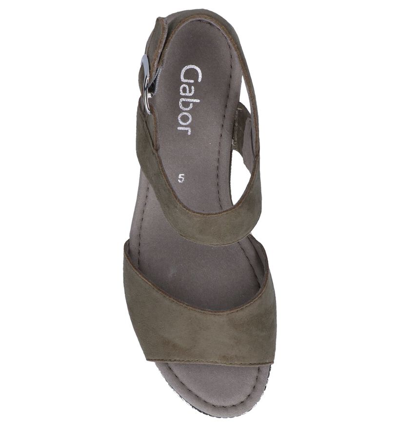 Kaki Sandalen Gabor in nubuck (237764)