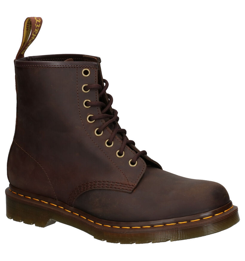 Dr. Martens Boots à lacets en Brun foncé en cuir (292455)