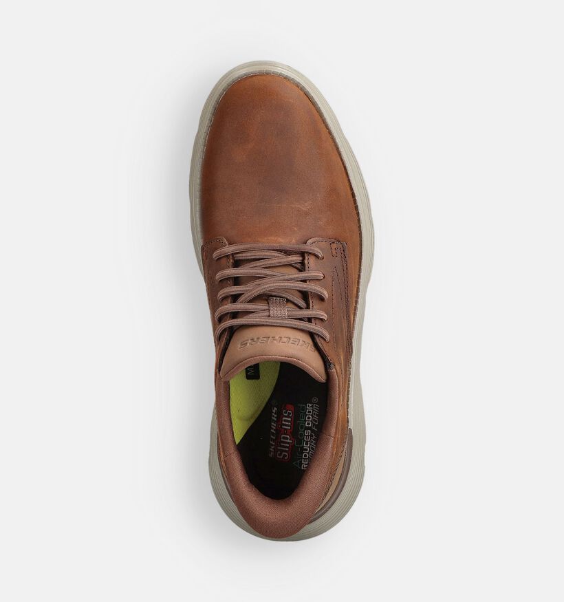 Skechers Garza Baskets basses en Marron pour hommes (366516) - pour semelles orthopédiques