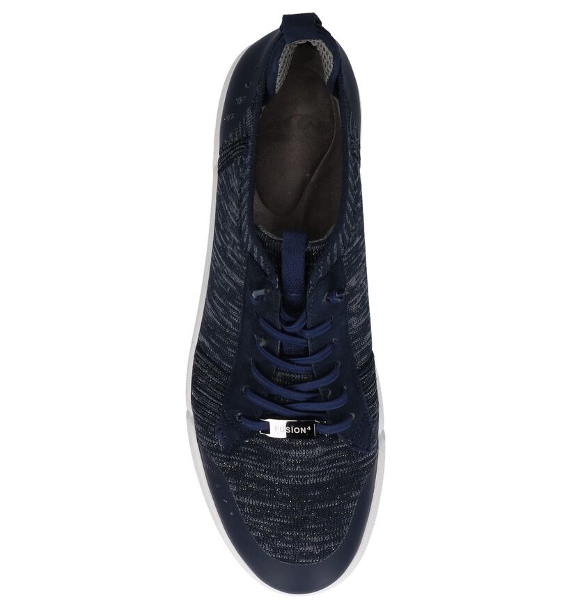 Ara Chaussures slip-on en Bleu foncé en textile (246491)