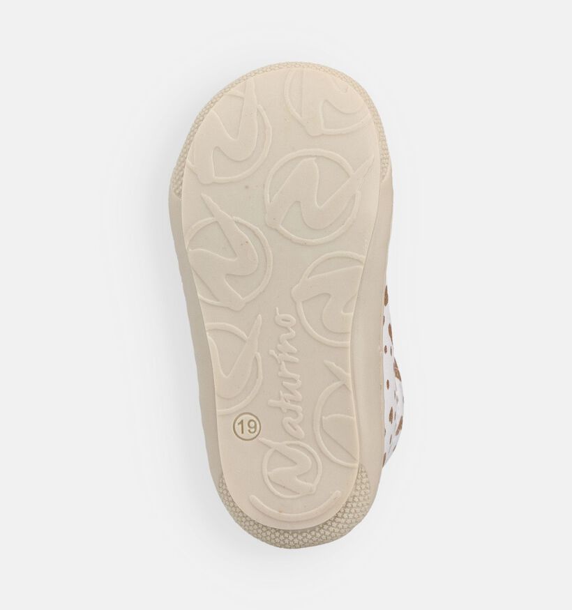 Naturino Cocoon Calf Witte Babyschoenen voor meisjes (371577) - geschikt voor steunzolen
