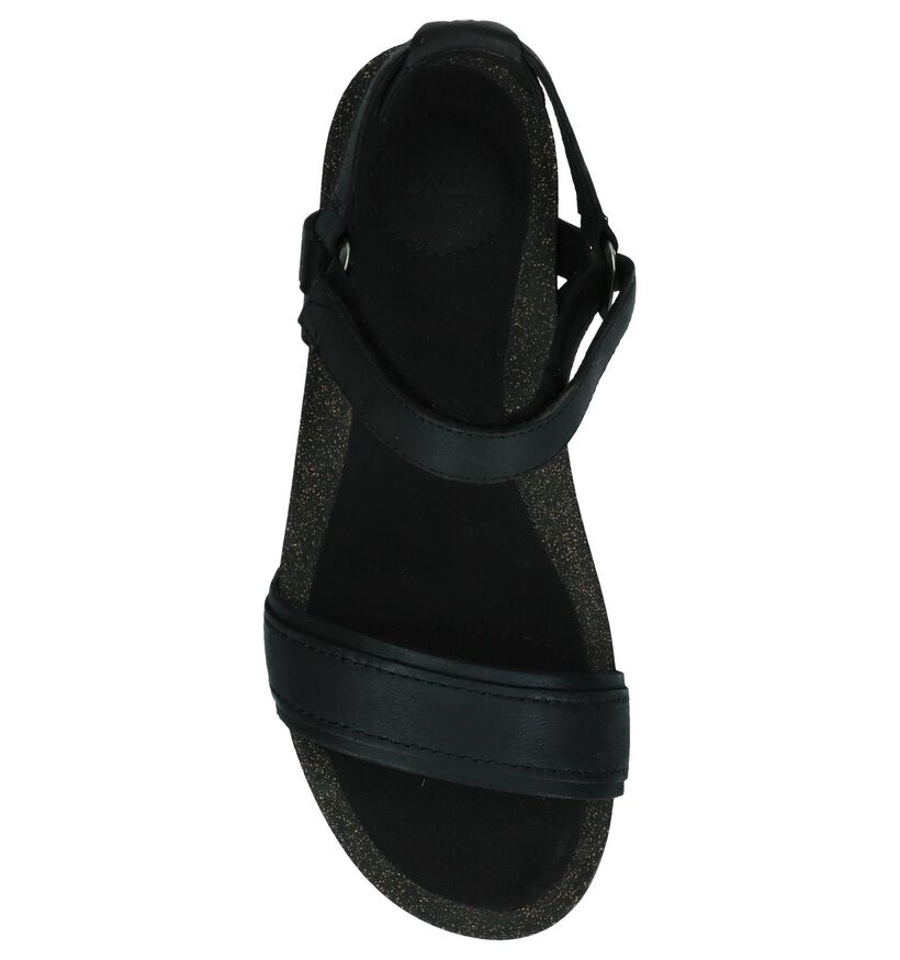 Teva Ysidro Sandales plates en Brun foncé en cuir (242627)