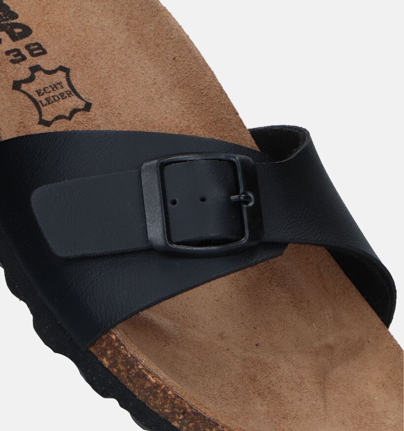 Biotime Nu-pieds plates en Noir pour femmes (349584)