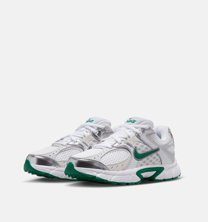 Nike V5 RNR Baskets en Blanc/Vert pour gar&ccedil;ons (373441) - pour semelles orthop&eacute;diques