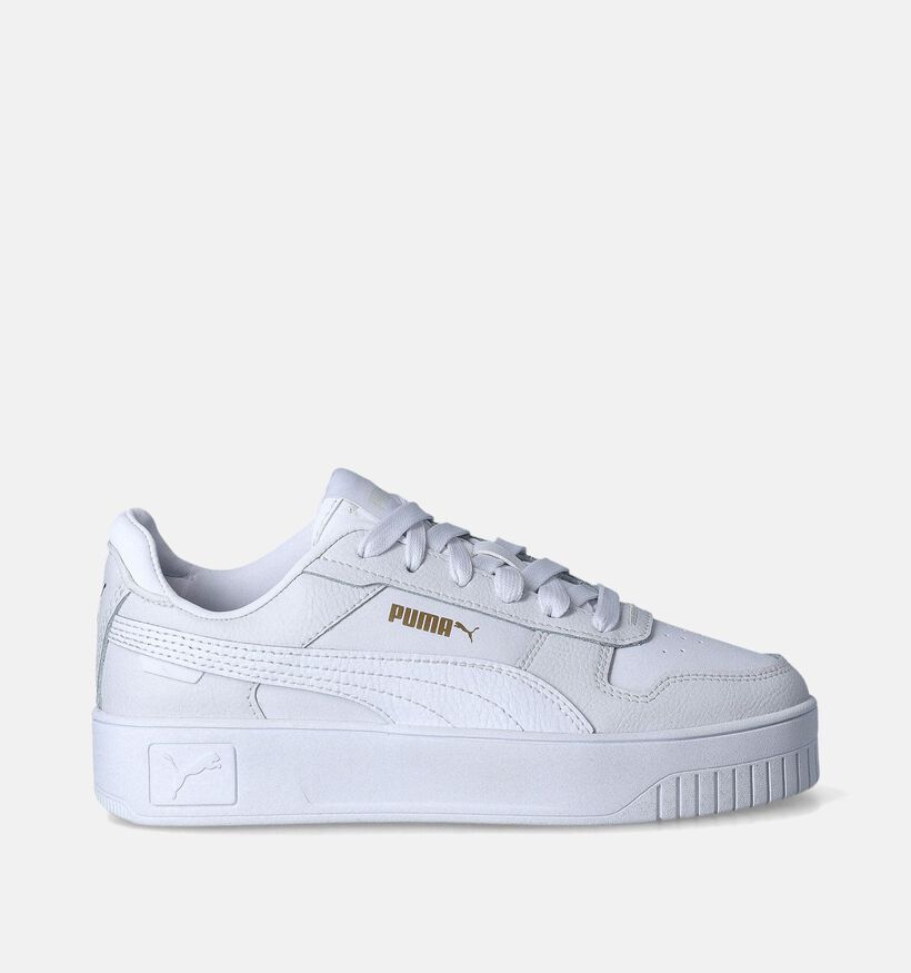 Puma Carina Street Baskets en Blanc pour filles (350392) - pour semelles orthopédiques