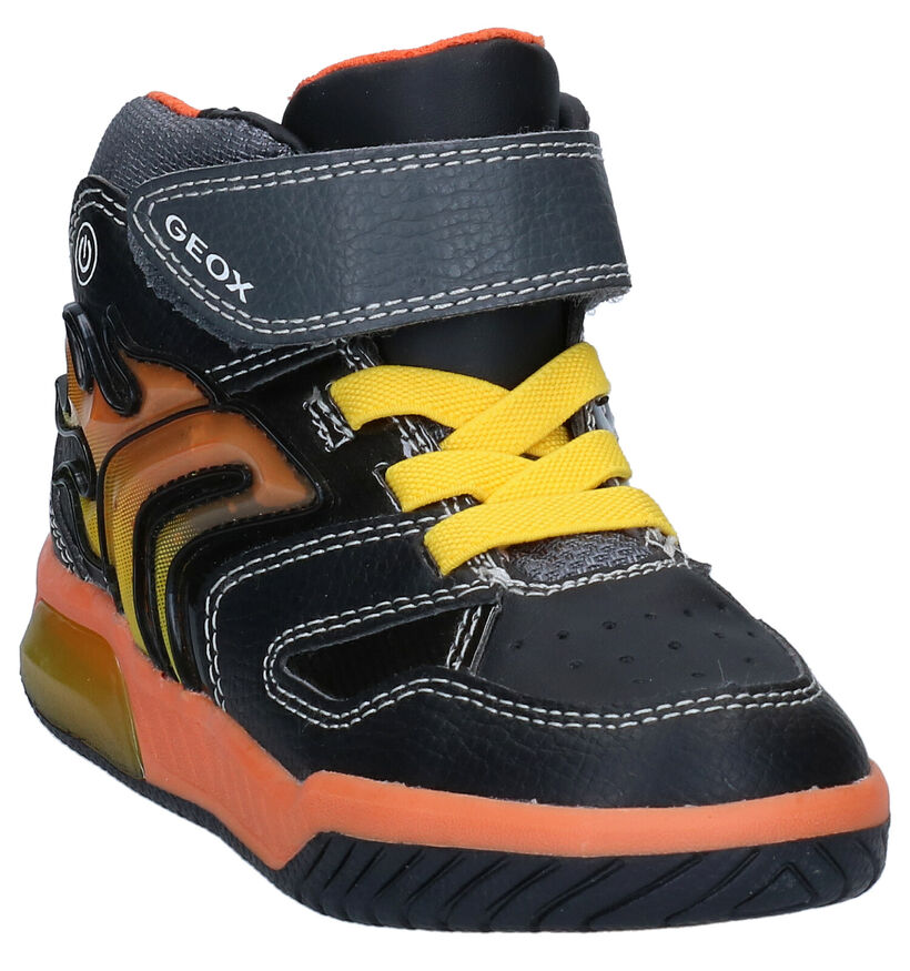 Geox Inek Zwarte Hoge Sneakers in kunstleer (288720)