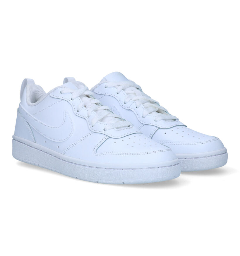 Nike Court Borough LOW 2 GS Witte Sneakers voor meisjes, jongens (350497)