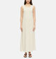 comma Robe mi-longue en Beige pour femmes (375075)