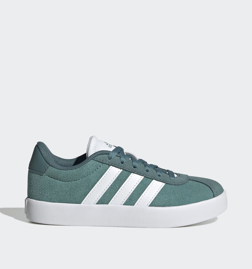 adidas VL Court 3.0 Baskets en Vert pour filles, gar&ccedil;ons (365439) - pour semelles orthop&eacute;diques
