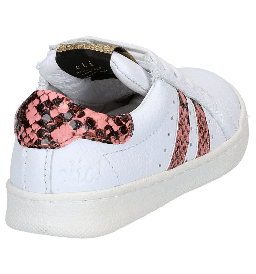 Clic! Witte Lage Sneakers in leer (270510)