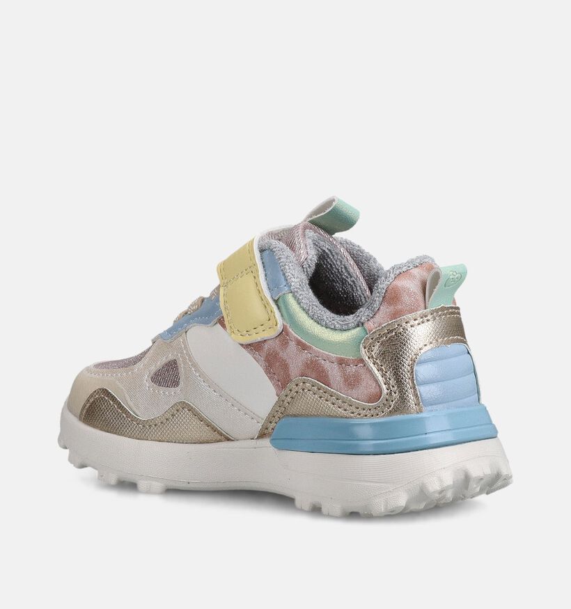 Shoo Pom Joggy Scratch Witte/Colorblock Sneakers voor meisjes (370968) - geschikt voor steunzolen